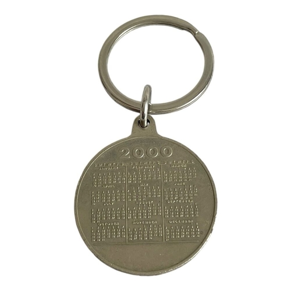 Vintage 2000 Millennium Key Chain Key Ring Full 2000 Calendar Very Good - Picture 3 of 4